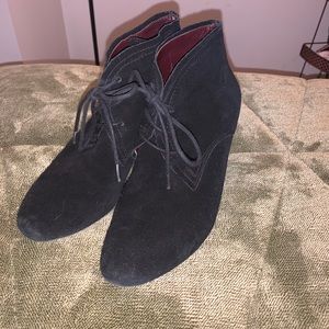 Black Suede BCBGeneration Lace Up Booties size 6